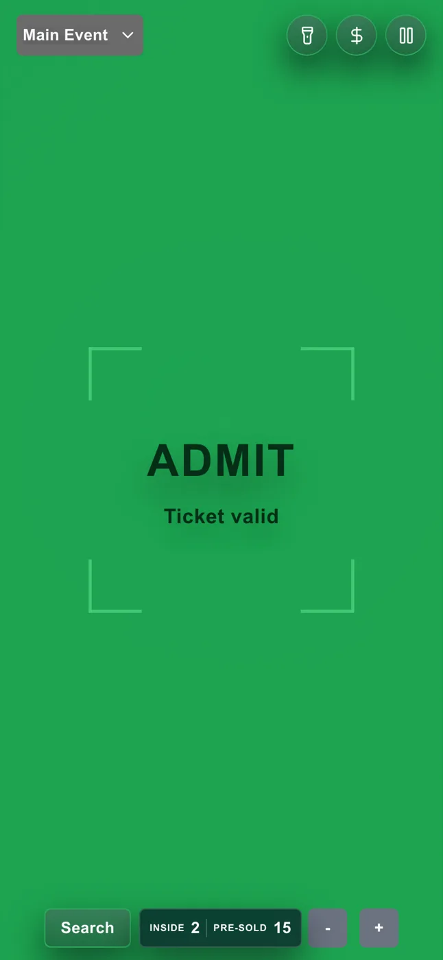 Red Eye Tickets mobile check-in scanner admit state